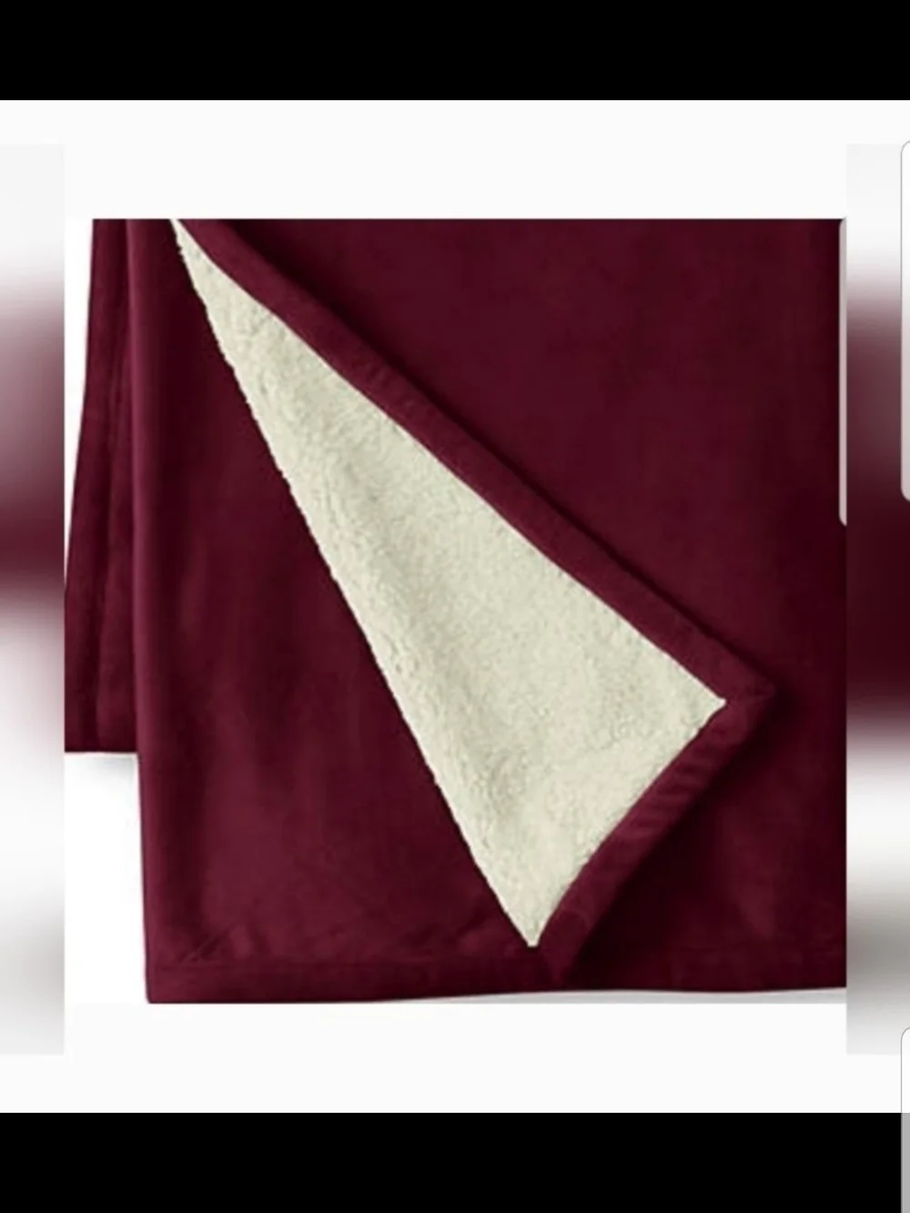 NEW! Woolrich Red and White Reversible Sherpa Throw Blanket NWT